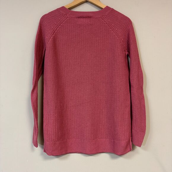 Old Navy Maternity Sweater Women's XS Pink Knit Oversized Pullover Spring Top - Picture 2 of 5